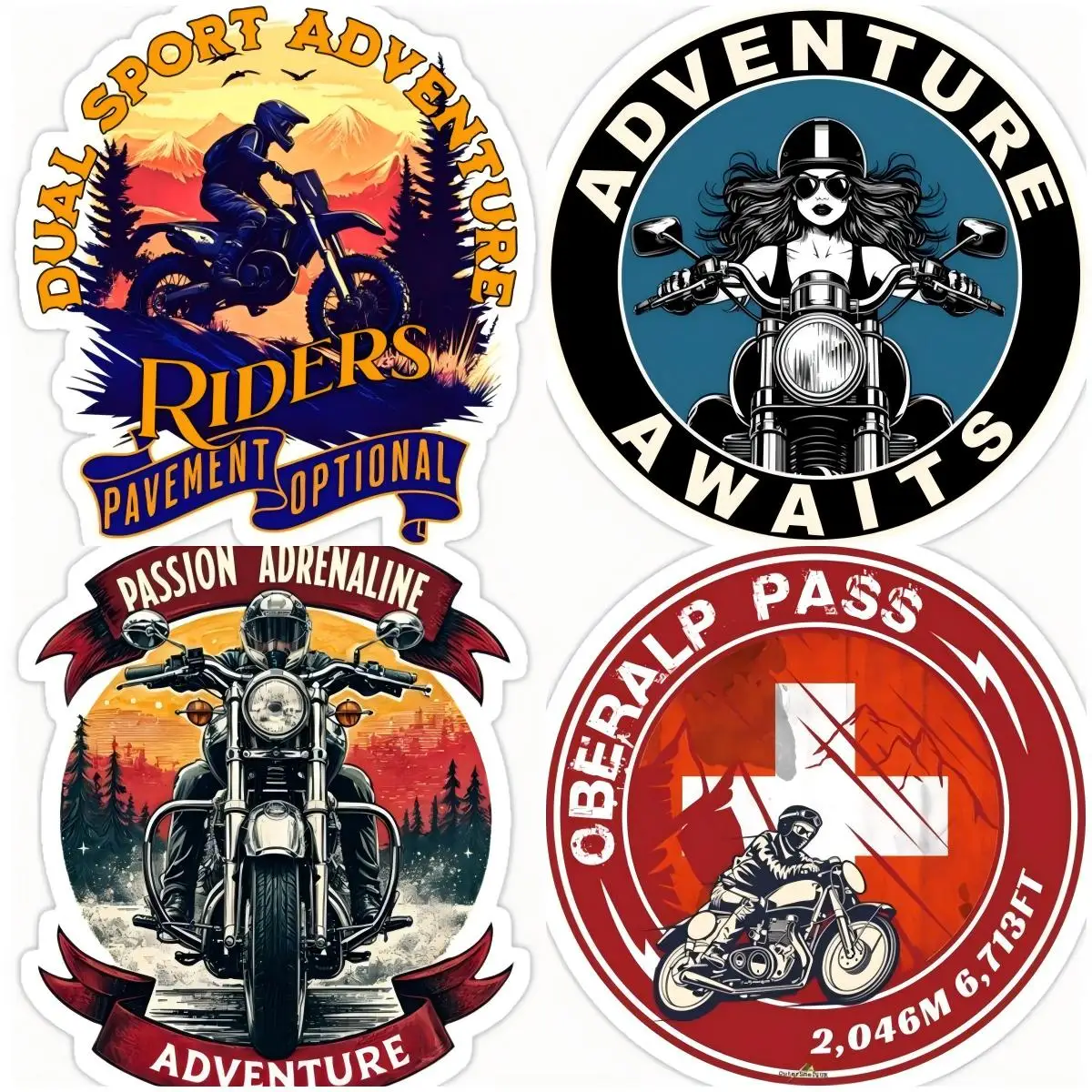 

Adventure Riders Motorcycle Stickers Car Sticker Bumper Window Graphics Car Styling Warning Vinyl Waterproof Car Accessories