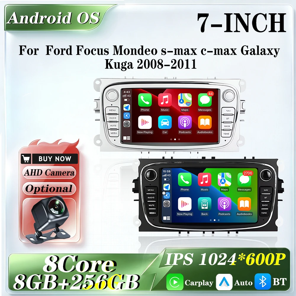 Carplay Navigation GPS 4G Multimedia Video Player for Ford Focus Mondeo S-Max C-Max Galaxy Kuga 2008-2011 Wireless Auto Radio