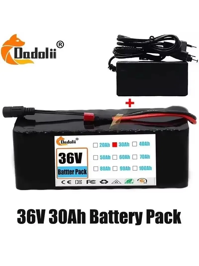 

High Capacity 10S3P 36V 3000mAh 18650 Rechargeable Lithium Battery Pack for Electric Scooter Bike with BMS and Charger