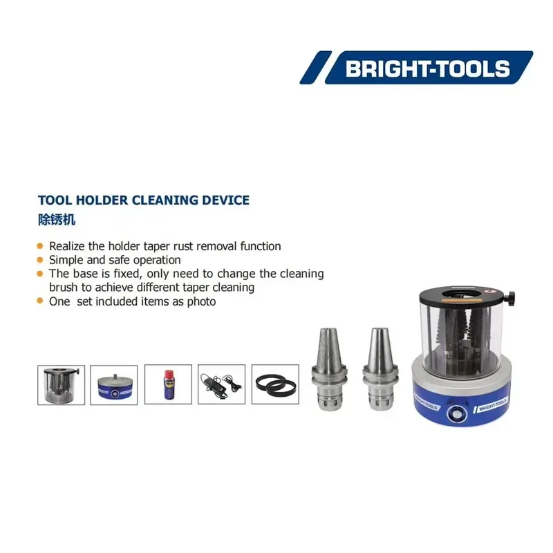 HSK63 Standard CNC Tool Holder Cleaning Device New for Milling Cutter Turning Tool Featuring Bearing Pump Collet Chuck