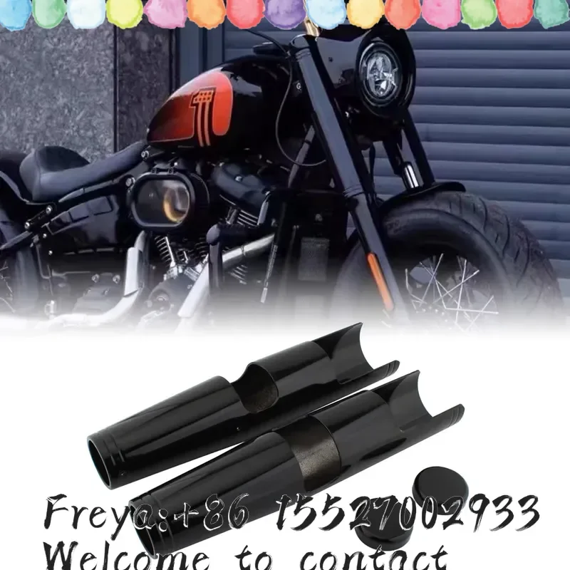 Motorcycle Front Fork Shock Absorber Slider Guard Cover Kit Pipe Dust Boot For 2018-2026 Street Bob