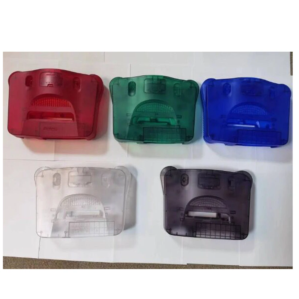 1 Set Transparent Replacement Plastic Case for N64 Retro Game Console Protector Shell Translucent Replacement Case