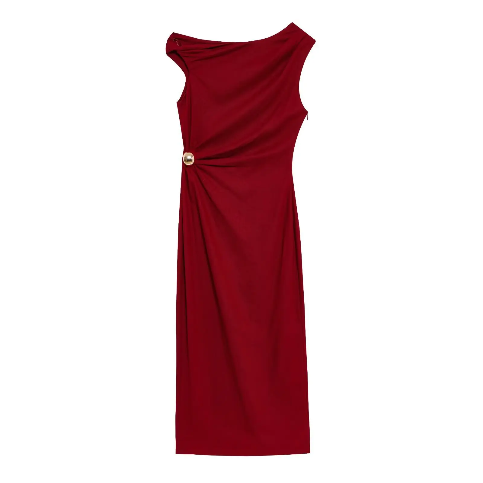 

2025 Women Dress Elegant Fashion Beautiful Women's Dresses Party Pleated Dress New Style Women's Slit Design Slim Long Skirt