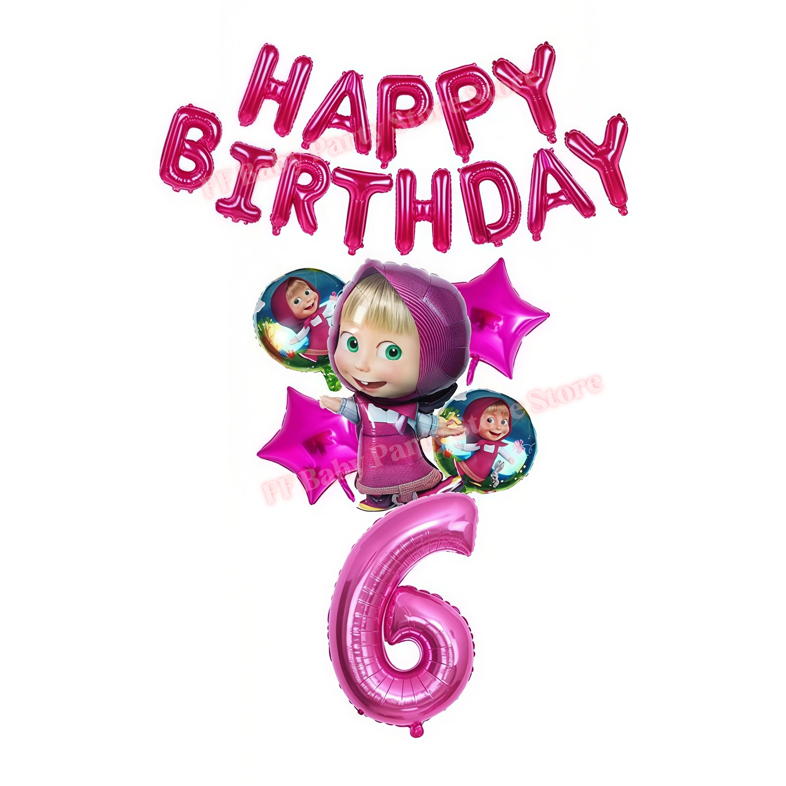 Niedliches Mädchen-Geburtstagsparty-Dekorationsset mit Bärenmotiv: Teller, Becher, Servietten, Ballons für Kinder, Babyparty-Zubehör, Geschenkideen – Detail 34