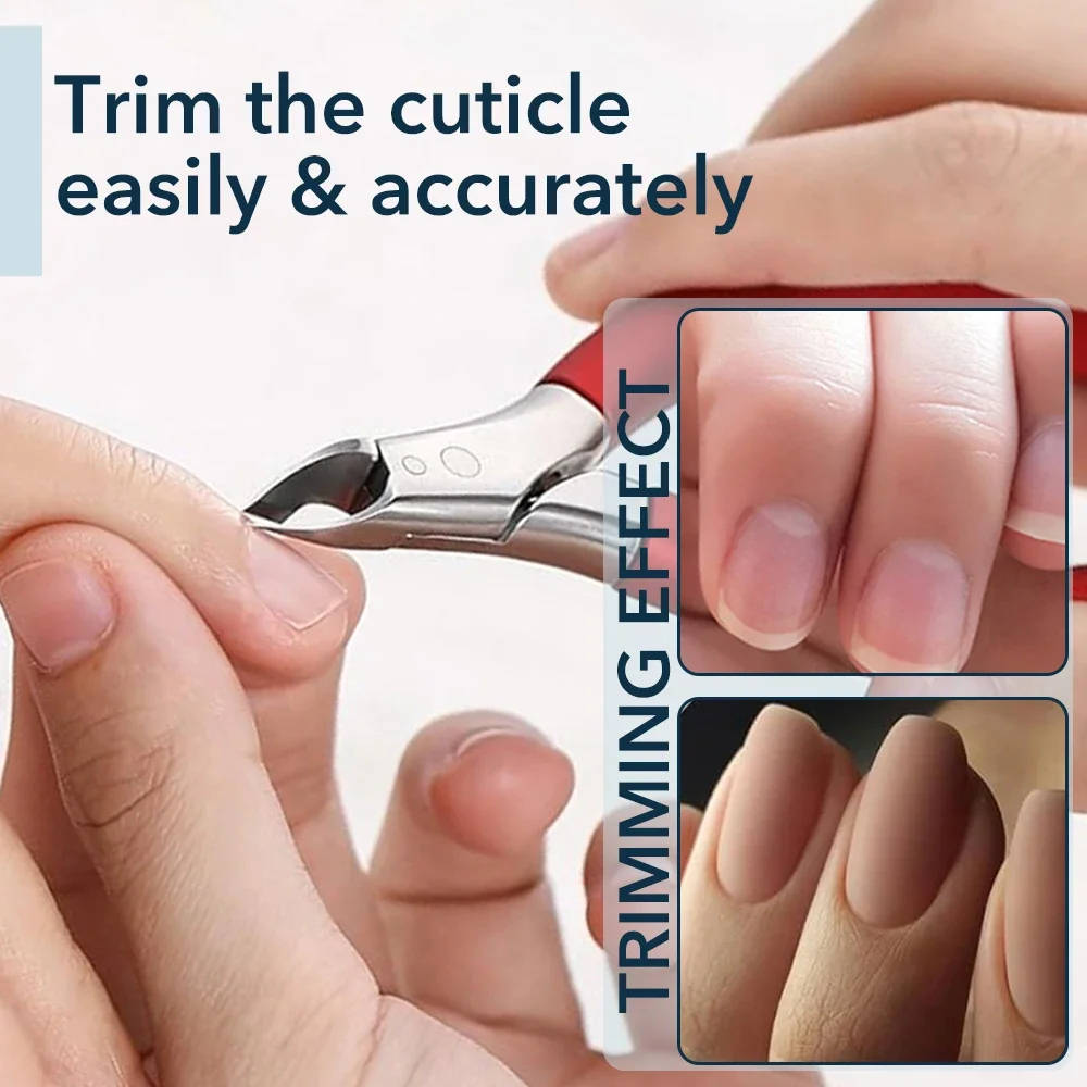 1 szt. Profesjonalne cążki do skórek Wysokiej jakości nierdzewne nożyczki do manicure, usuwania martwego naskórka, trymer, szczypce do pedicure, nożyczki do paznokci