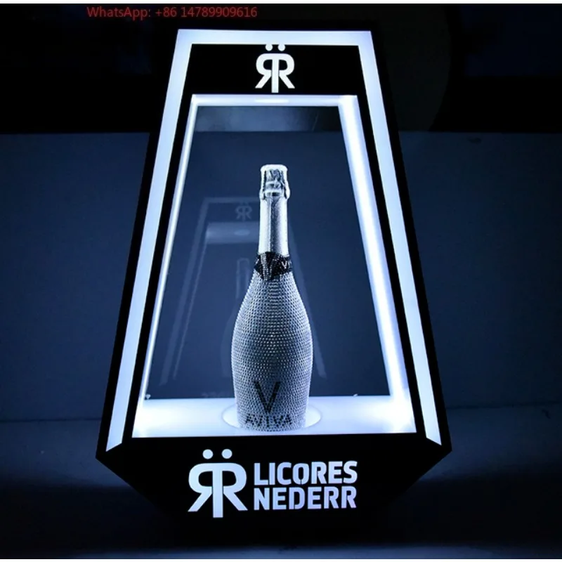 

Premium Custom LED Liquor Display StandCustom Logo Color Charging Battery Display Night Light Emitting Diode Bottle Demonstrator