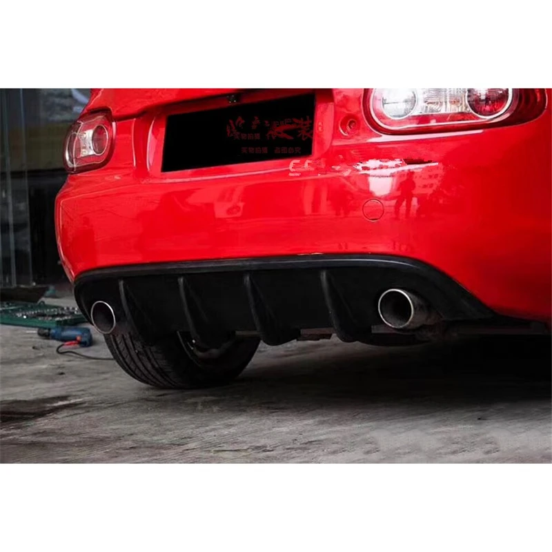 For Mazda MX5 MX-5 2009 - 2015 Rear Bumper Lip Spoiler Diffuser Protector Car Styling Body Kit PP Plastics Material