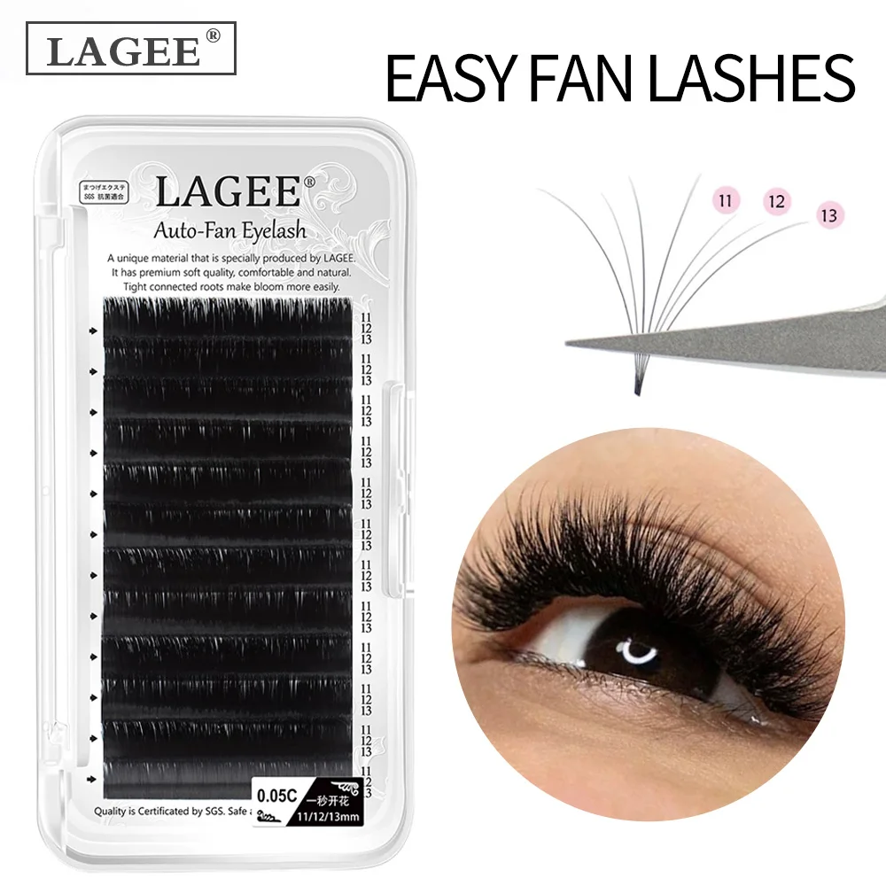 LAGEE Autofan False Eyelashes Easy Fanning Eyelash Extensions Blossom Bloom Mega Volume Mink Fast Fanning Lashes from Nagaraku