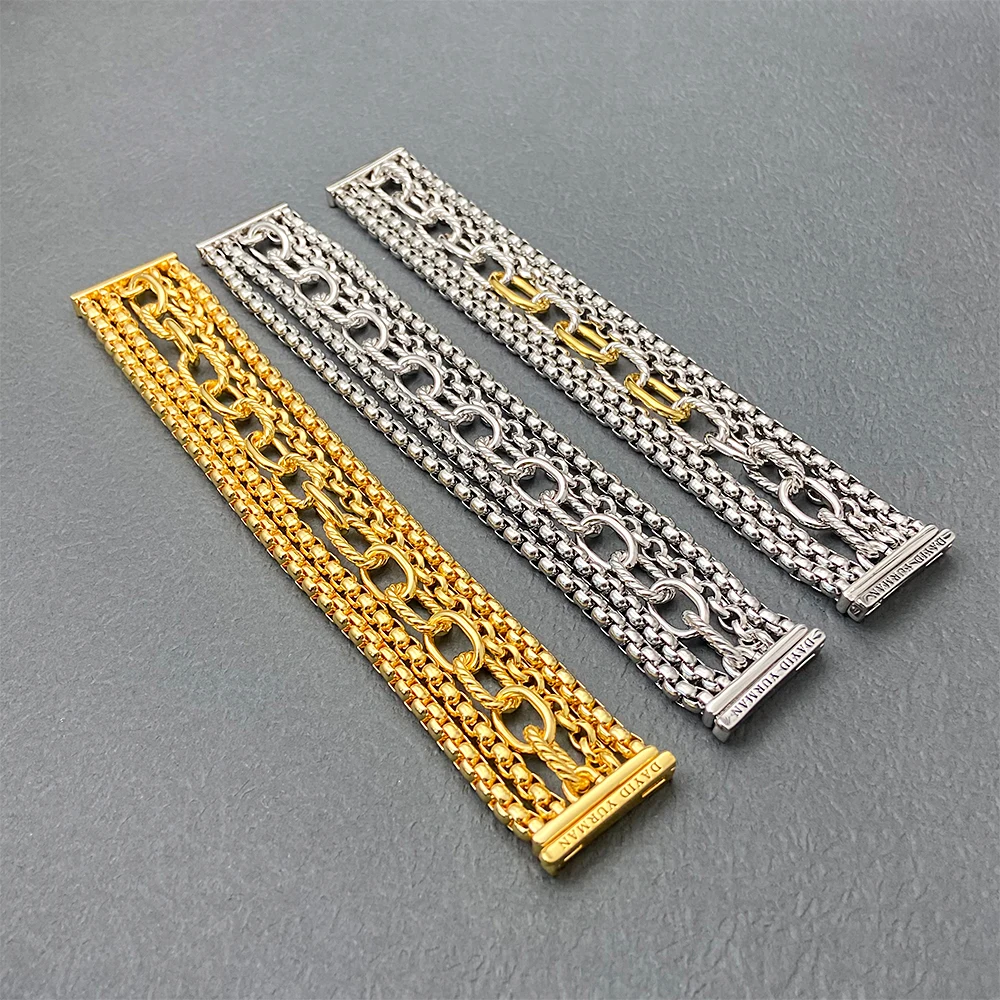 

David Yurman High Quality Multi-Chain Bracelet Luxury Multi-Chain Bracelet for Men and Women Wholesale Jewelry