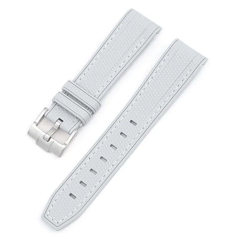 20 mm Gummi-Silikon-Uhrenarmband für Omega X Swatch Joint MoonSwatch-Armband für Seamaster 300 Herren Damen-Armband mit gebogenem Ende