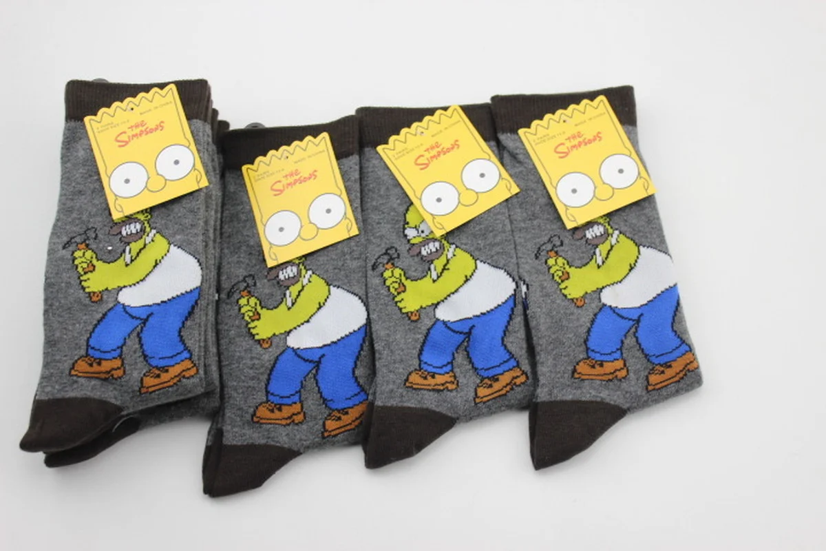 Springfield Simpsones Family Cotton Socks Stocking for Youth