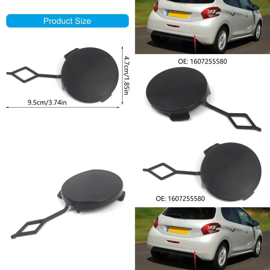 Rear Bumper Spoiler Tow Eye Hook Cover Replacement Accessories 1607255580, PG3261286 for Select Model D7YA
