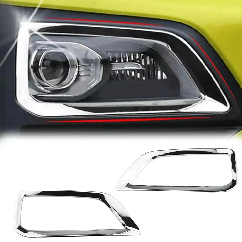 1 Pair Car Front Fog Light Lamp Frame Bracket Trim For Hyundai For Encino For Kona 2018 2019 2020 2021 ABS Frame Cover Decor