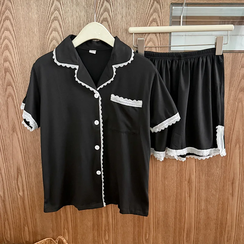 

Summer Pajamas for Women Short Sleeve Shorts Two Piece Set Women Homewear Sleepwear Pijama Loungewear New Nightwear Pyjamas Suit