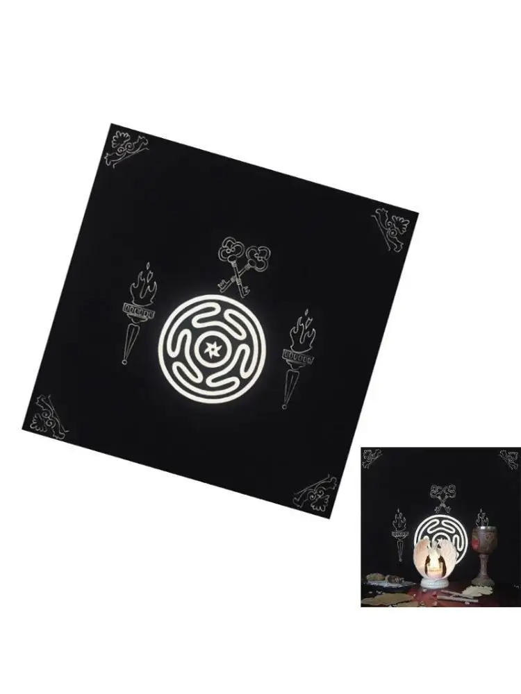 

652F Square Altar Board Game Card Pad Runes Table Cloth Mysterious Board Game Mat