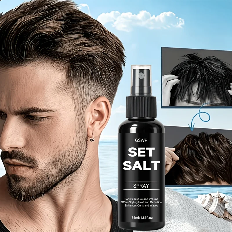 GSWP Sea Salt Styling Spray, erfrischend und nicht klebrig, verleiht sofort Volumen, entwickelt für feines Haar. 55ml/110ml – Detail 6