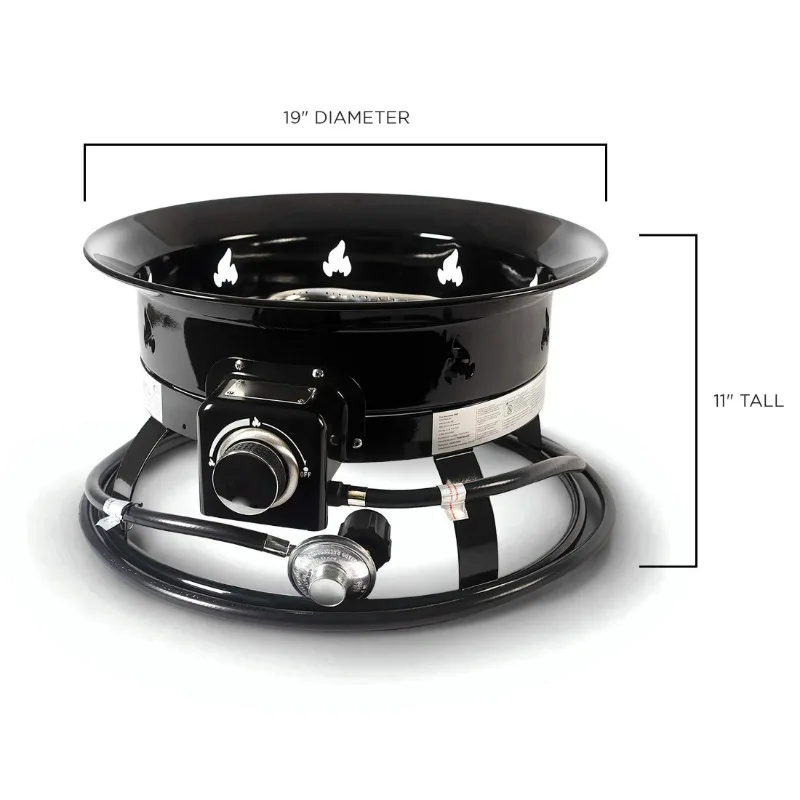 Portable Fold‑Up Gas Fire Pit Propane‑Powered Outdoor Heating Brazier for Camping Patio Use