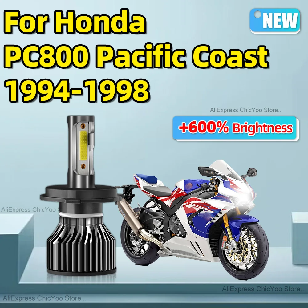 For Honda PC800 Pacific Coast 1994 1995-1998 1PCS High Quality 6000K 15000LM H4 LED Headlight Motorcycle Bulb Motorbike Lamp12V