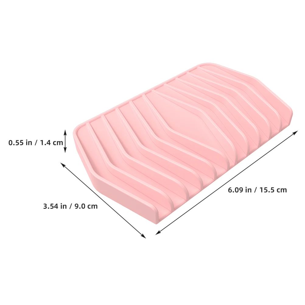 

2pcs Silicone Dish Self-Draining Soap Holder For Shower Bathroom Kitchen Non-Slip Soap Storage Tray Large Capacity Easy