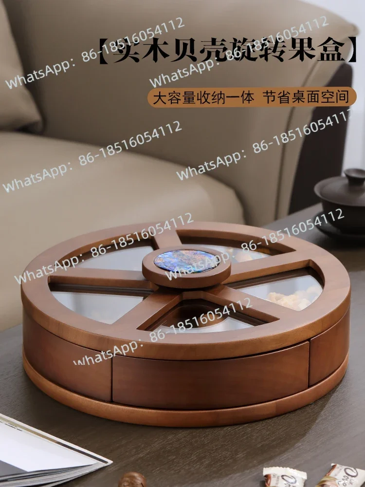 

Solid wood light luxury dried fruit box living room household coffee table candy snack fruit plate storage box