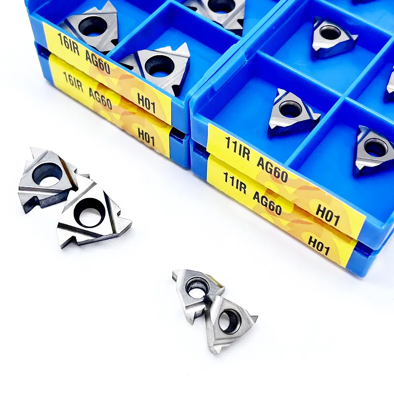 

Вставки для внутренней и наружной резьбы 16ER, 16IR, 11ER, 11IR из меди и алюминия, для станков с ЧПУ, лезвия AG55, AG60, 0.5~3.0, с резьбовым пазом ISO