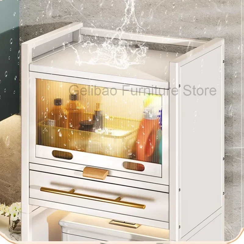 Metal Vanity Bathroom Cabinet Accessories Drawers Hotel Floor Display Bathroom Shelves Organizer Storage Gabinete Home Furniture