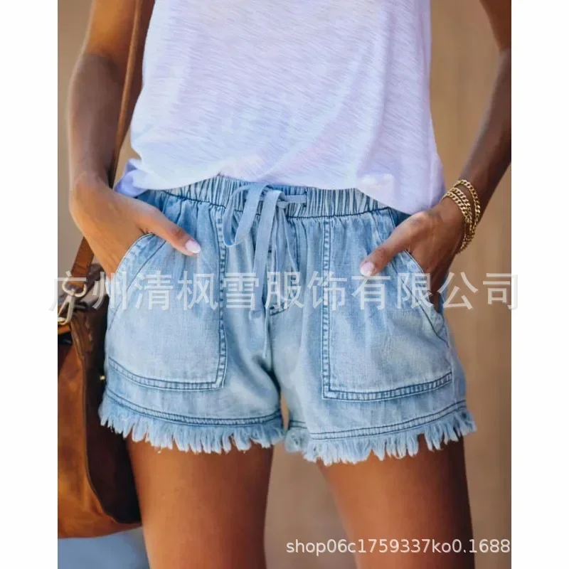 Womens Lightweight Shorts Casual Baggy Trendy Short Pants Elastic Waist Drawstring Comfy Shorts