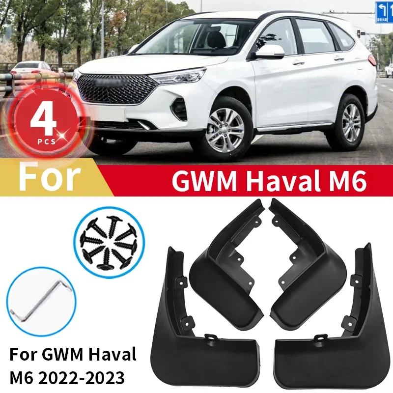 Car Mudguard For GWM Haval M6 Mud Flaps Suv 2022 2023 Present Mudguards Splash Guards Front Rear Fender Mudflaps Accessories