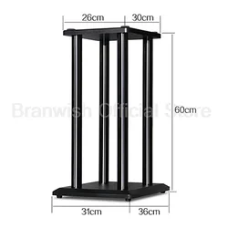 Professional Speaker Stand Household Audio Bracket Surround Sound Box Universal Floor Stand Black Base Non-Slip Mat Design 1Pair