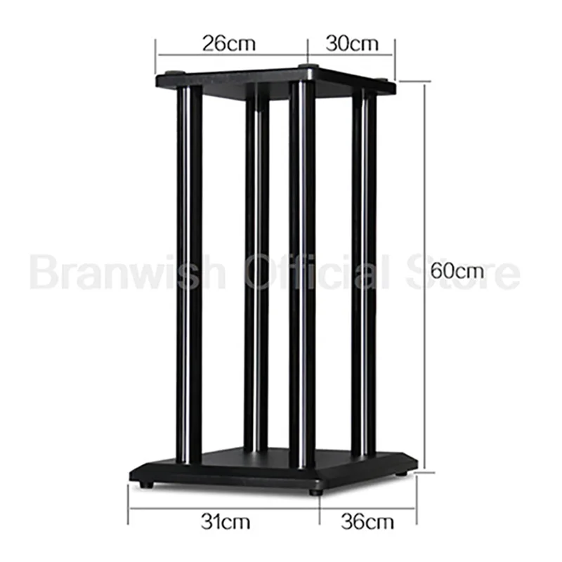 Professional Speaker Stand Household Audio Bracket Surround Sound Box Universal Floor Stand Black Base Non-Slip Mat Design 1Pair