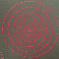 5pcs DOE 5 Rings Concentric Circles Laser Optical  Element PET Grating Diffraction Lens