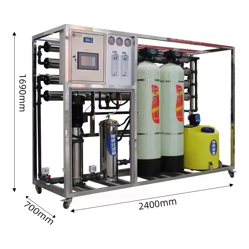Ro 1 Ton Reverse Osmosis Purified Water Treatment 1000l/h Industrial Pure Water Machine Direct Drinking Water Equipment