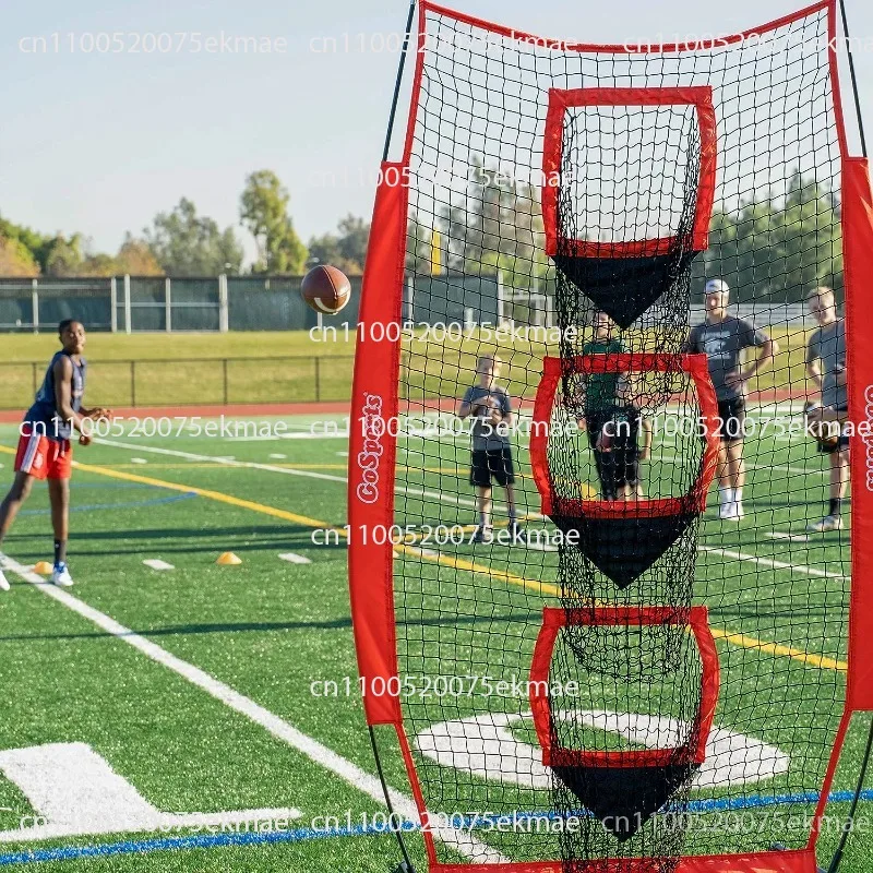Portable Rugby Throwing Net Three-Hole Net Rugby Throwing Target Frame Outdoor Sports
