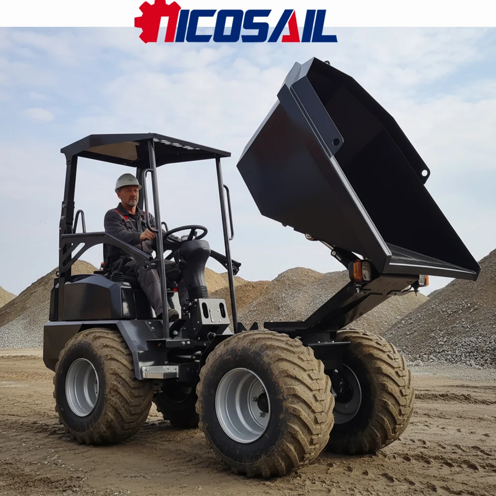 

Mini Dump Truck Custom Euro 5 CE Certified Tipping Dumper with Attachments for Agriculture Work