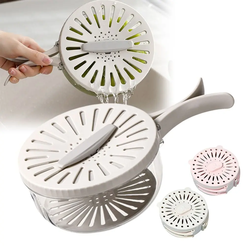 

Multifunctional Draining Preservation Basket Kitchen Gadgets With Lid and Handle Drain Bowl Storage Box Vegetable Washing Basin
