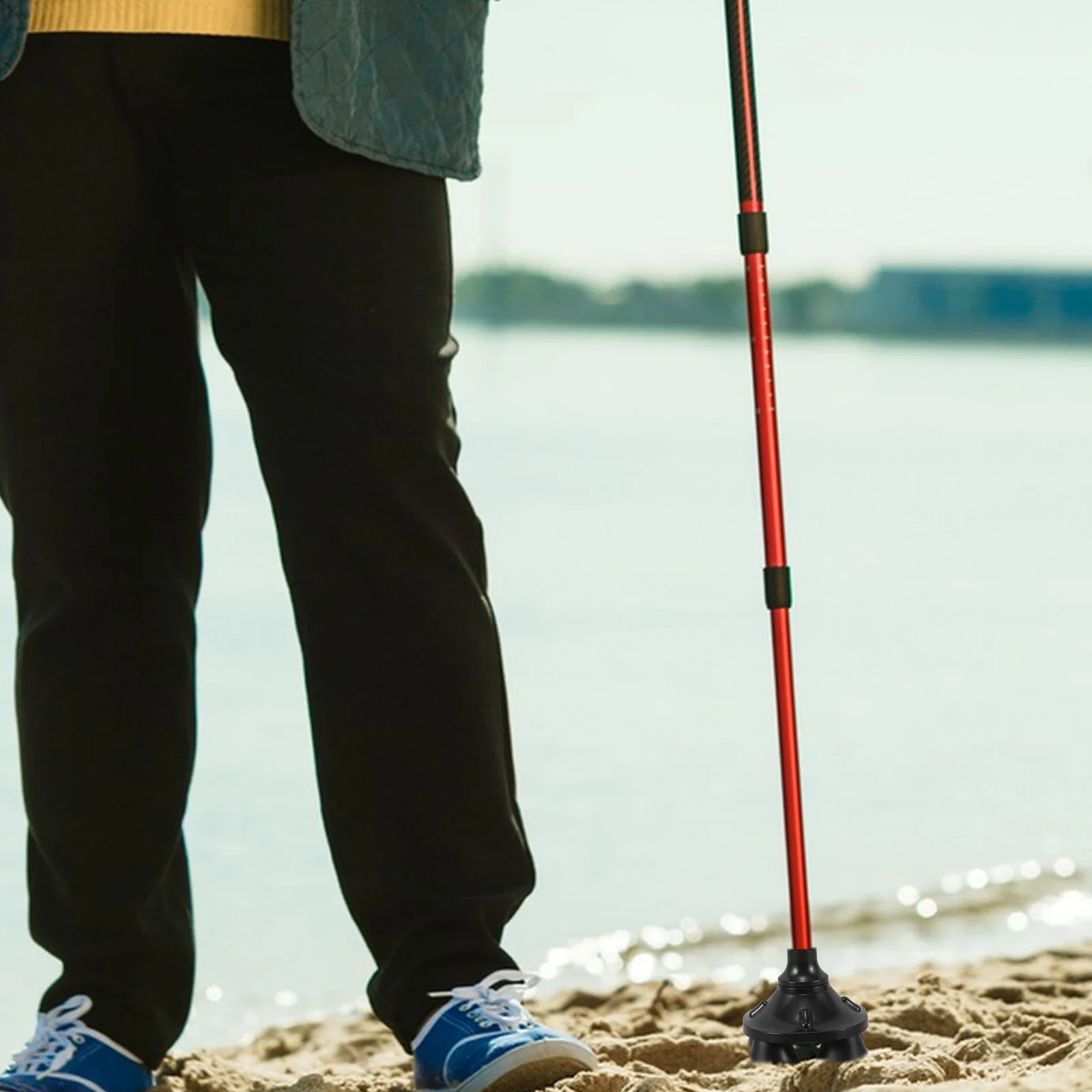 

Non-Slip Crutch Tips Heavy Duty Walking Pole Tips Replacement for Cane Stability Trekking Foot Cover Outdoor Use