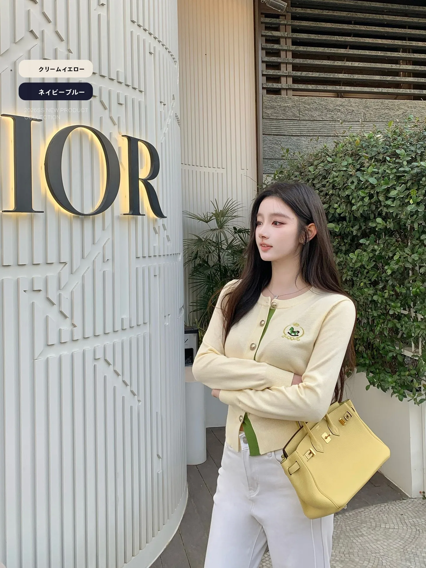 

Embroidered Knitwear Women's Loose Fit Ele Gentle Sle Spring Season Slimming Versatile Top Quali Polyester ...