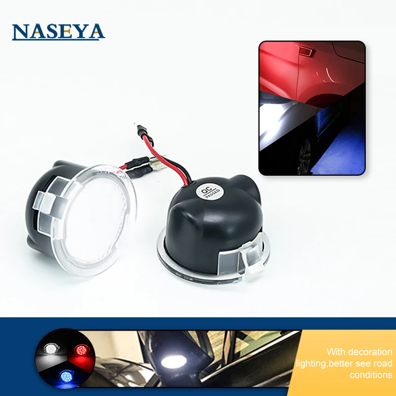 Led Side Under Mirror Puddle Light For Ford F-150 Expedition Explorer Edge Flex Fusion Taurus X Lincoln Mercury Signal Lamp Auto