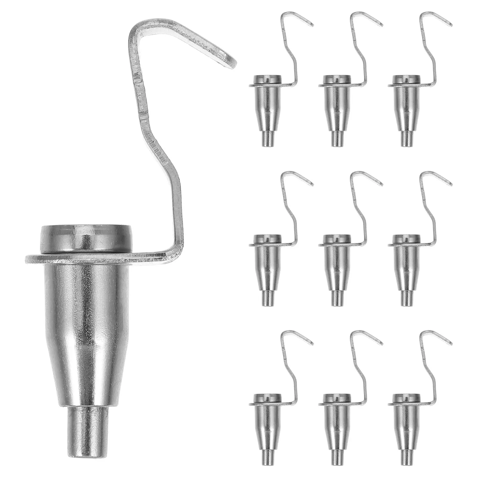 

10 шт., зажимы для троса, стальные крючки для настенных кронштейнов, подвесная панель, светильник, вешалка для фотографий, вешалка для одеяла, регулируемая галерея