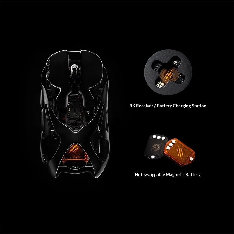 AngryMiao Mouse Accessories Battery Module Mouse Feet Skates Grip Tape Replacement Parts for Angry miao Infinity Gaming Mouse