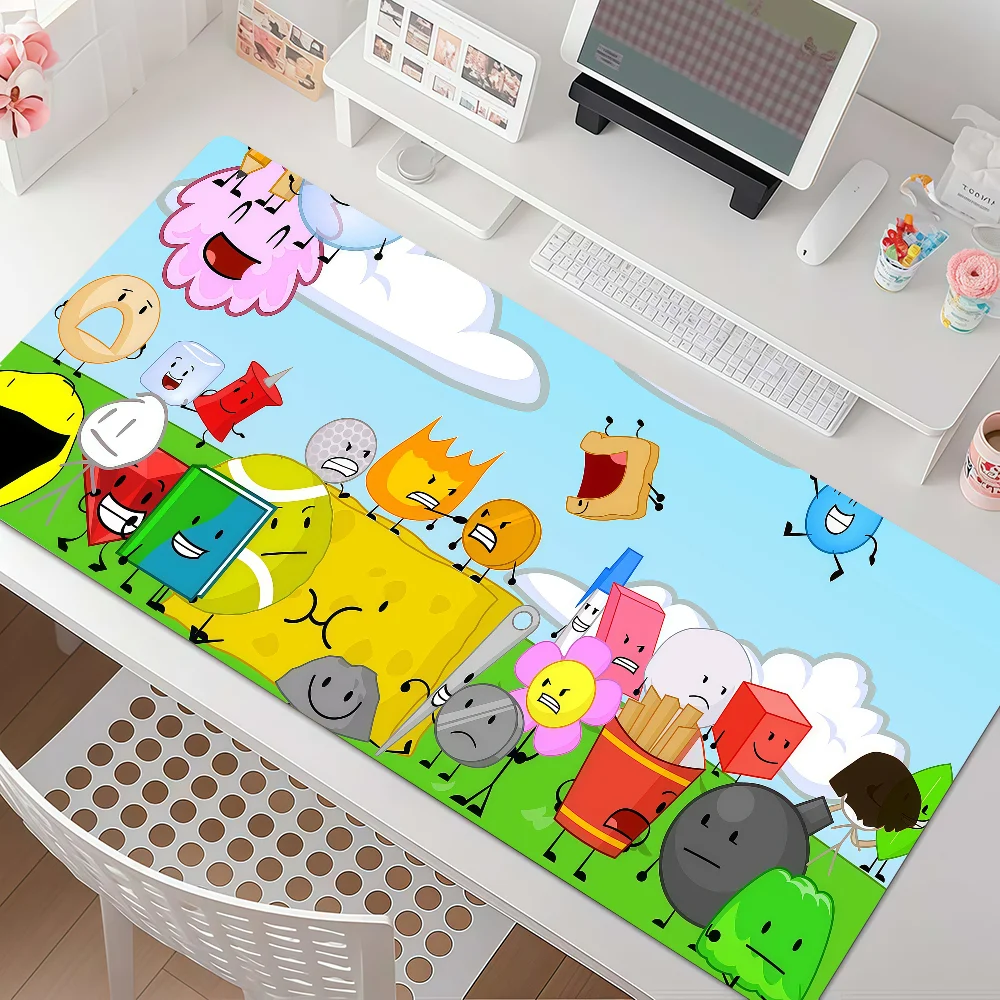 Hot Cartoon BFDI Battle For D-Dream Island Mouse Pad Anti Slip Rubber Edge Locked Thickened Laptop Gaming Desk Mat