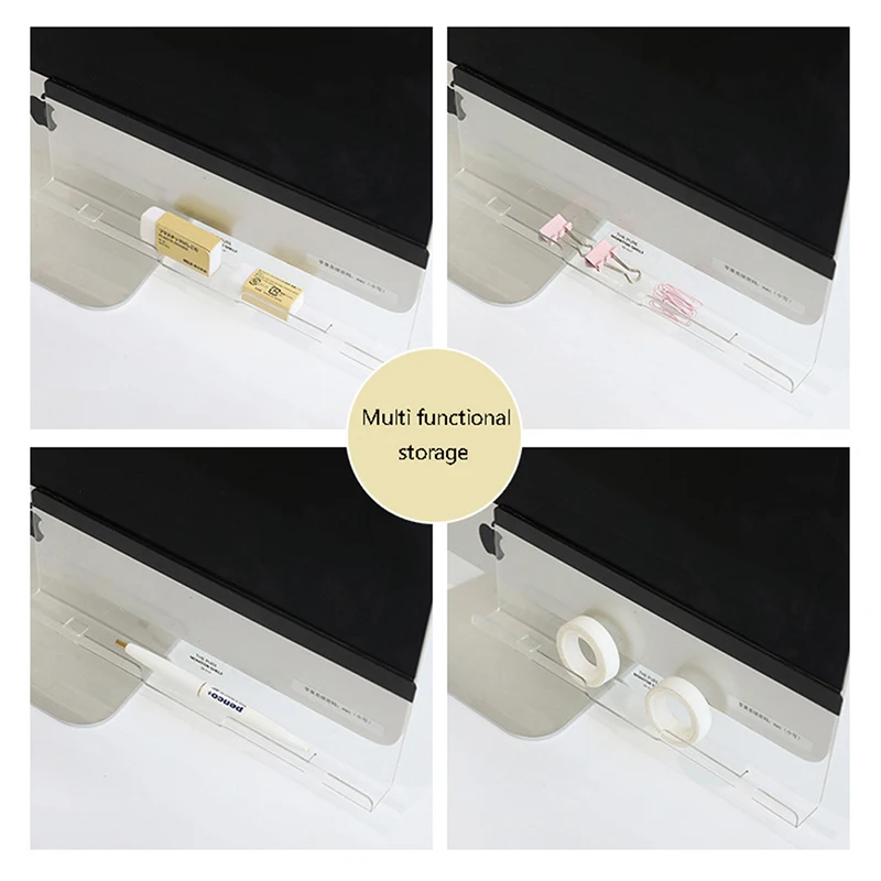 Creative Acrylic Monitor Message Memo Board For Sticky Note Transparent Name Card Phone Holder Desktop Plastic Holder Stationery view 5