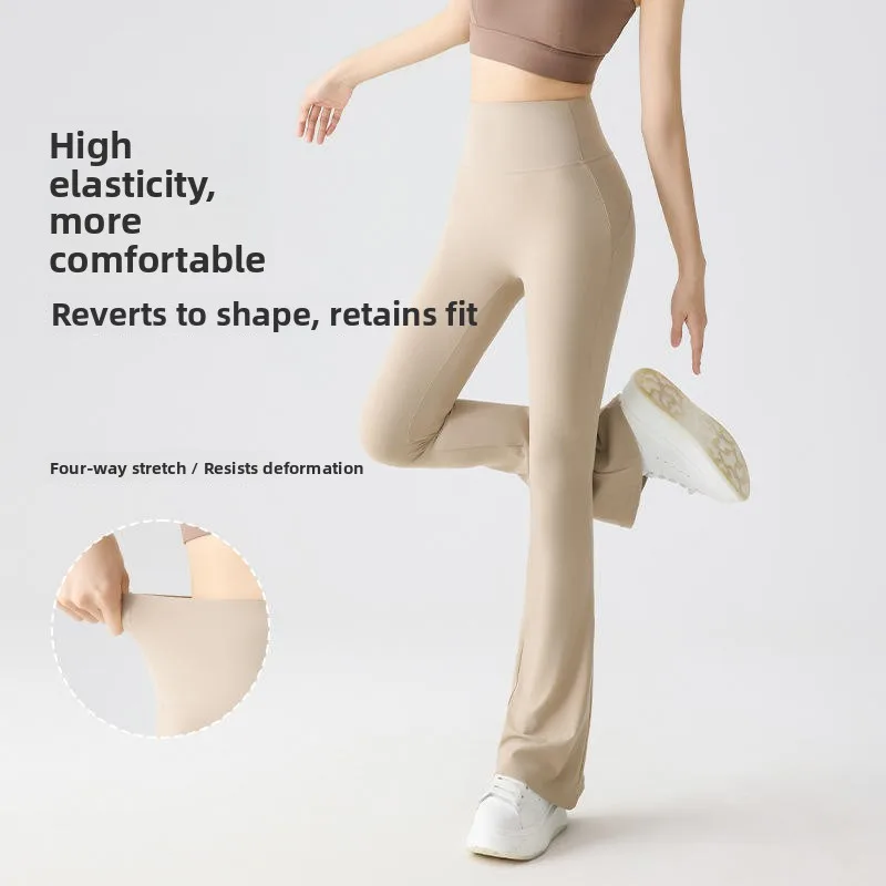 Hohe Taille Yoga Hosen frauen Sommer Dünne Sle Abnehmen Weiß Ausgestelltes Hosen Lange Hosen Bauch Kontrolle Oberbekleidung Bot