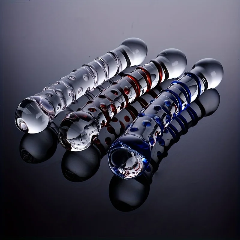 Glass Crystal Masturbation Stick G-spot Butt Anal Pussy Massager Trainer Anal Plug Butt Plug Adult Sex Toys For Men Women Couple