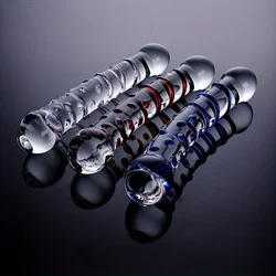 Glass Crystal Masturbation Stick G-spot Butt Anal Pussy Massager Trainer Anal Plug Butt Plug Adult Sex Toys For Men Women Couple