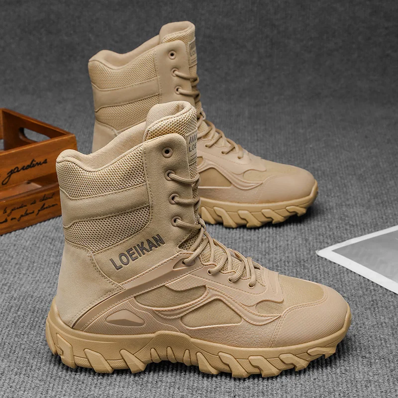 

Мужские тренировочные ботинки, мужская уличная походная обувь, ботинки для пустыни, противоизносная охотничья обувь, мужская рабочая защитная обувь Bota Masculina