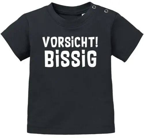 Baby T-Shirt kurzarm lustiger Spruch Vorsicht bissig witzige Geschenke