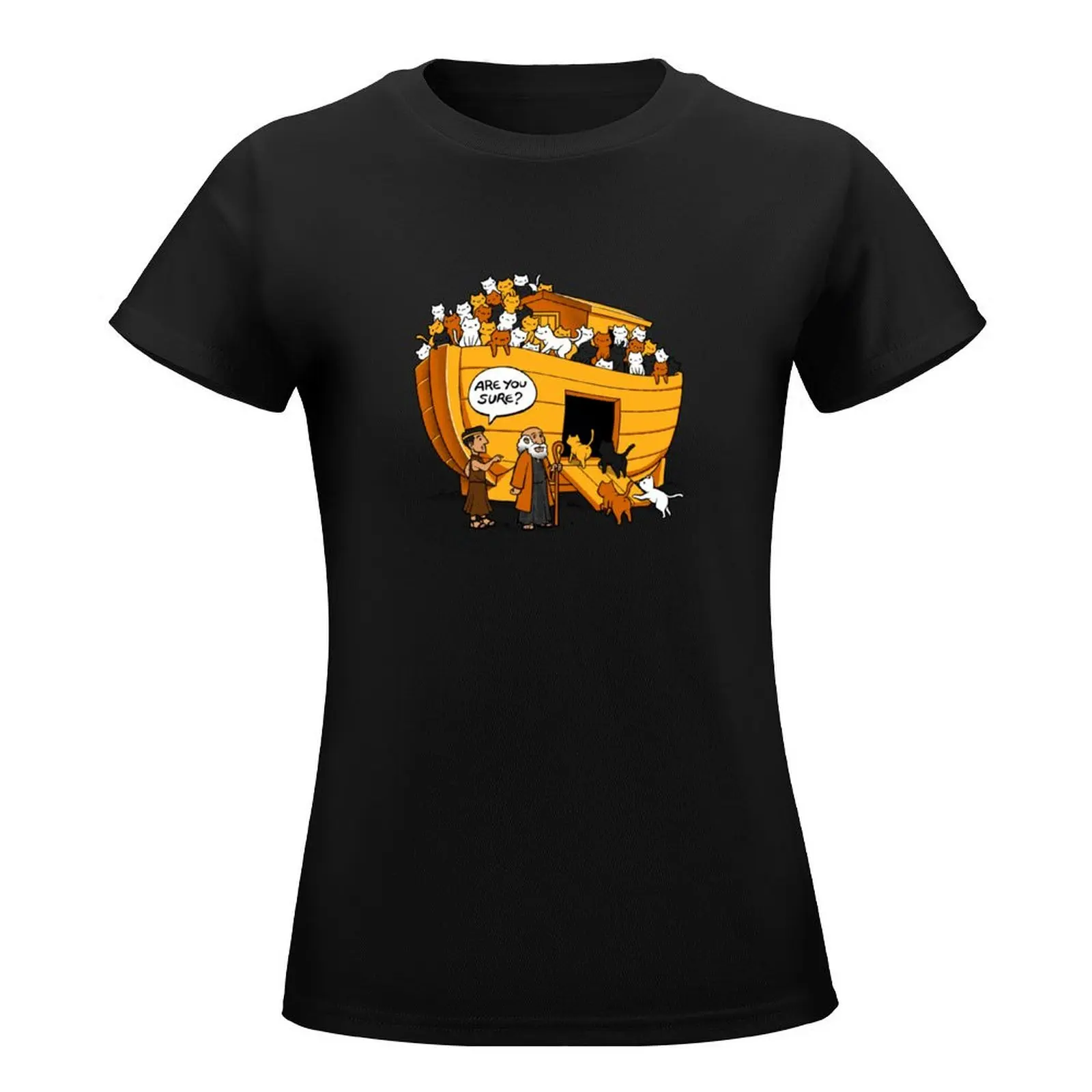 Noah's Ark Cat T-Shirt summer clothes korean fashion Blouse aesthetic clothes Women clothing