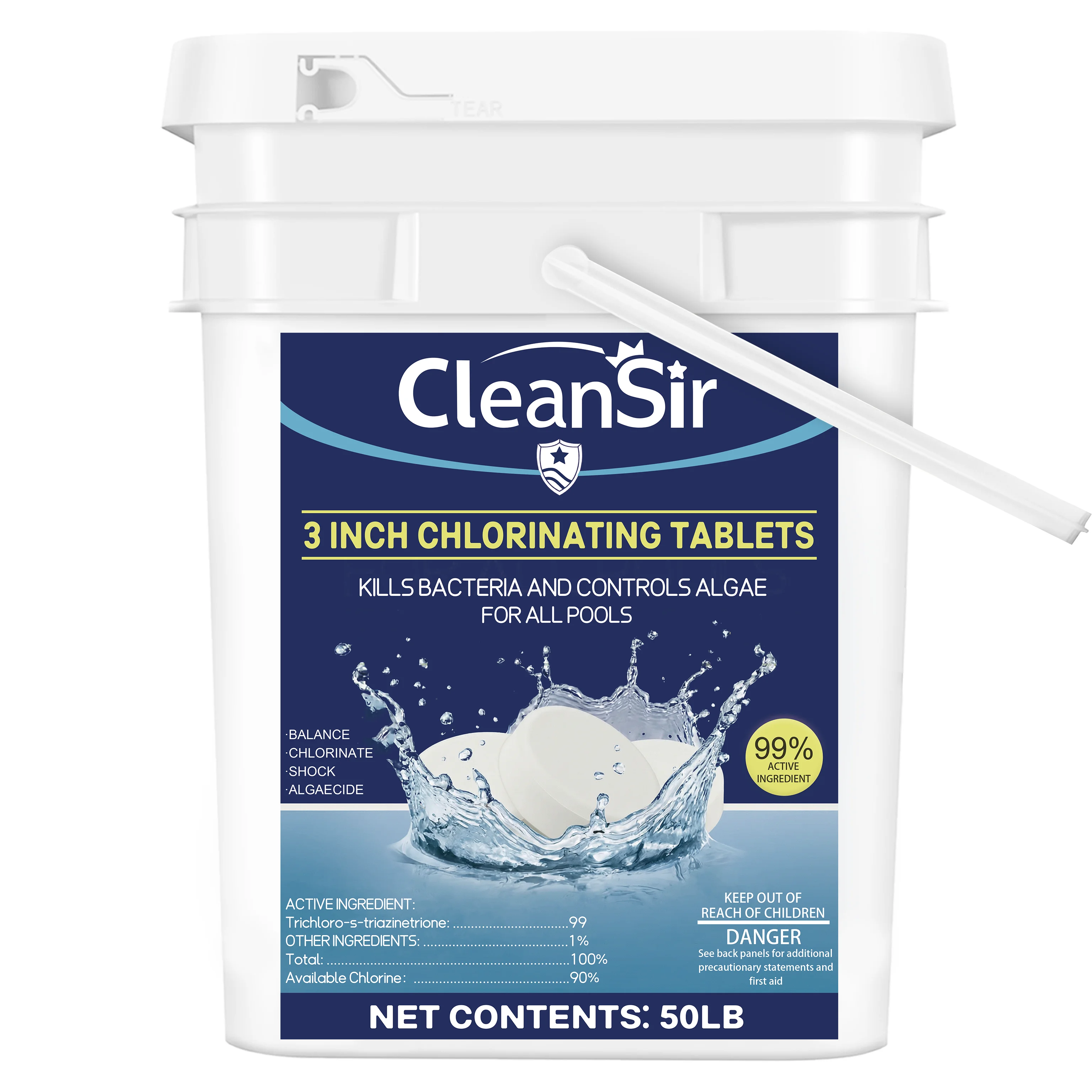 Gravel Vacuum Cleaner - 3 Inch Chlorine Tablets 50 LB