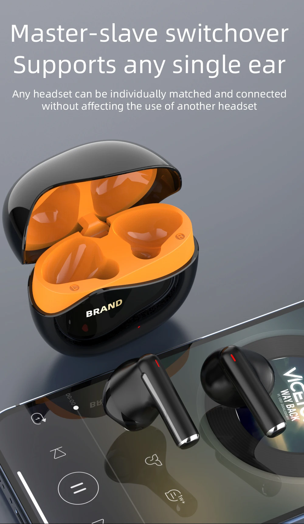 Senbenbao max 90 Bluetooth Earphone Wireless Earbuds in-Ear Headsets Noise Reduction Headphones in Mic waterproof view 6